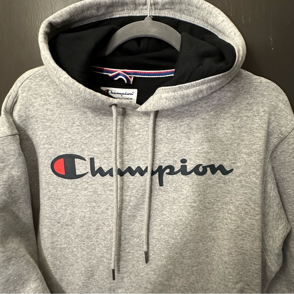 Champion Hoodie men sweatshirt  gray size S